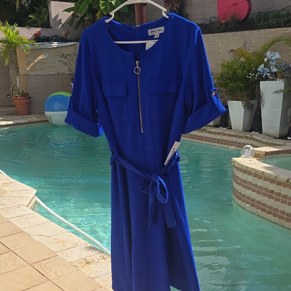 Shelby & Palmer Royal Blue Midi Dress